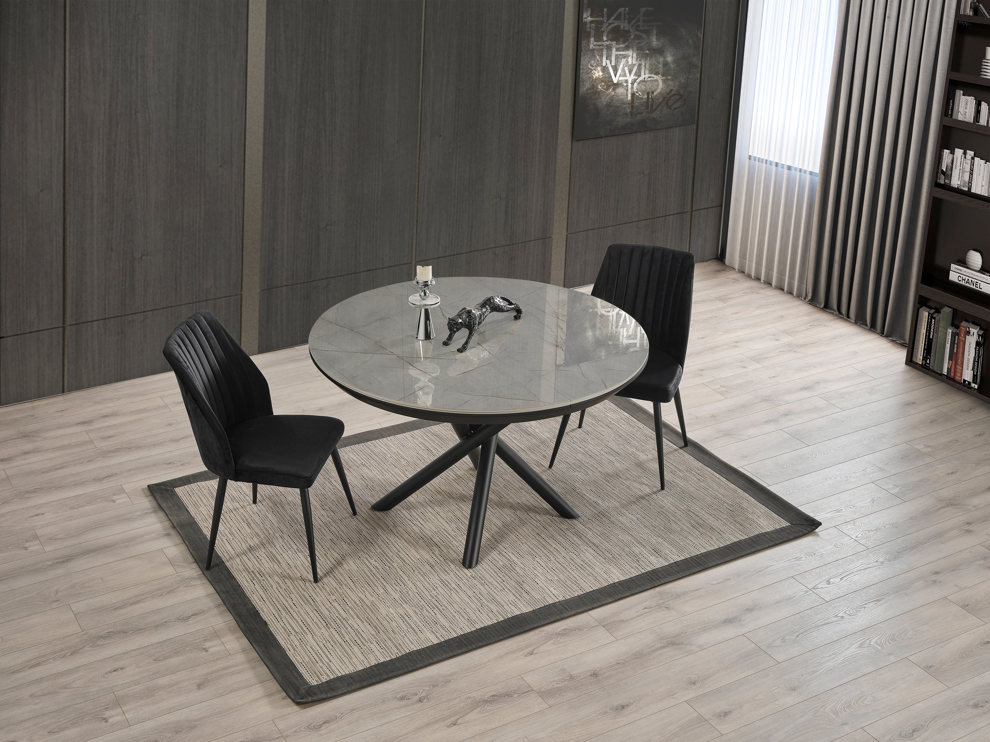 Masa living rotunda extensibila 130x130x78 cm COD276