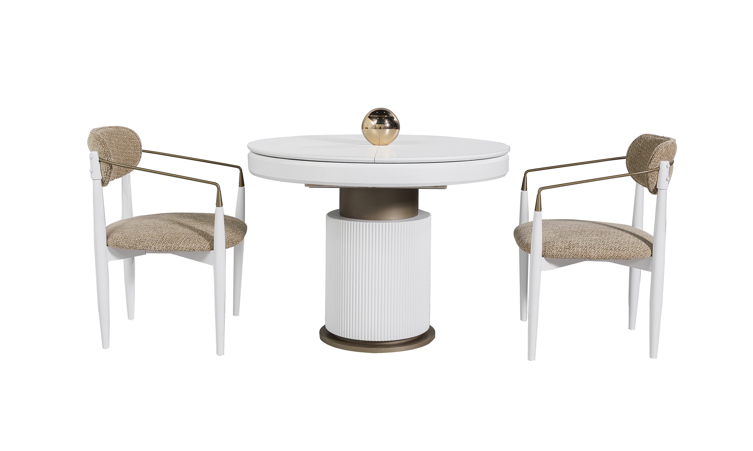 Masa rotunda extensibila 100x77h cm (se extinde la 133 cm) COD302