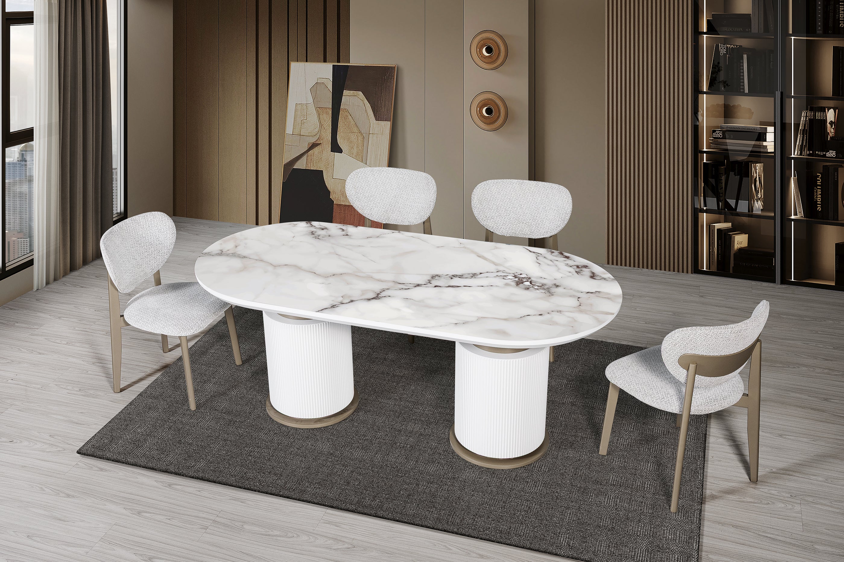 Masa living pentru 6 persoane 195x92x80h cm COD303