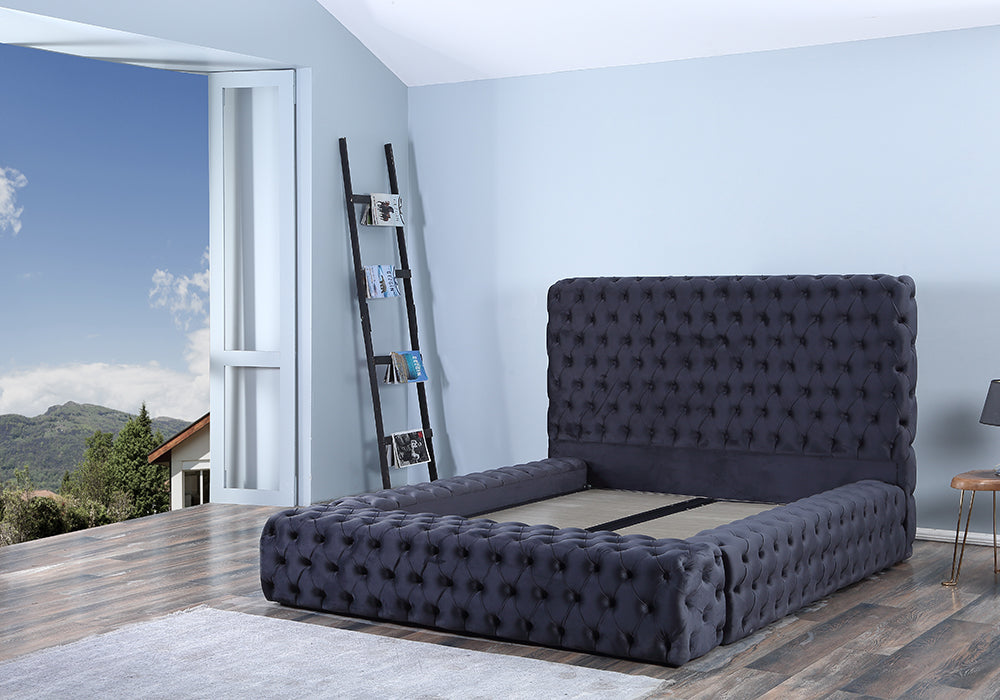 PAT023, Pat tapitat, 160x200 cm, somiera dubla rabatabila cu pistoane si lazi depozitare