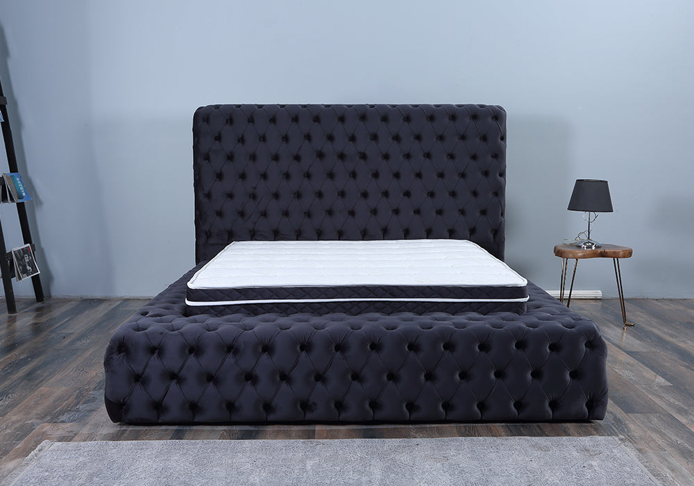 PAT023, Pat tapitat, 160x200 cm, somiera dubla rabatabila cu pistoane si lazi depozitare