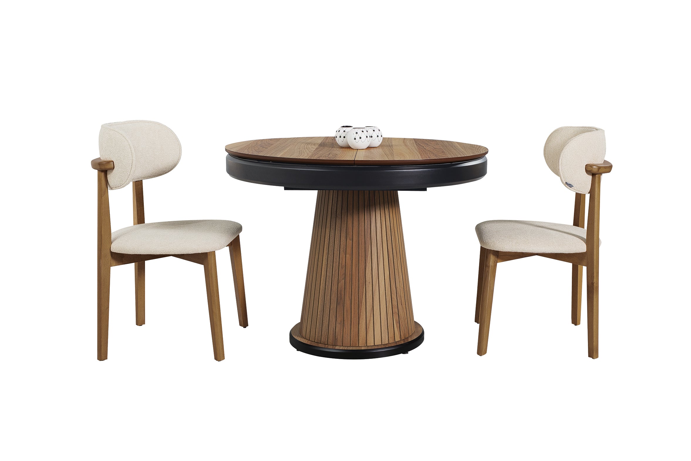 Masa rotunda extensibila 100x77h cm (se extinde la 133 cm) COD300