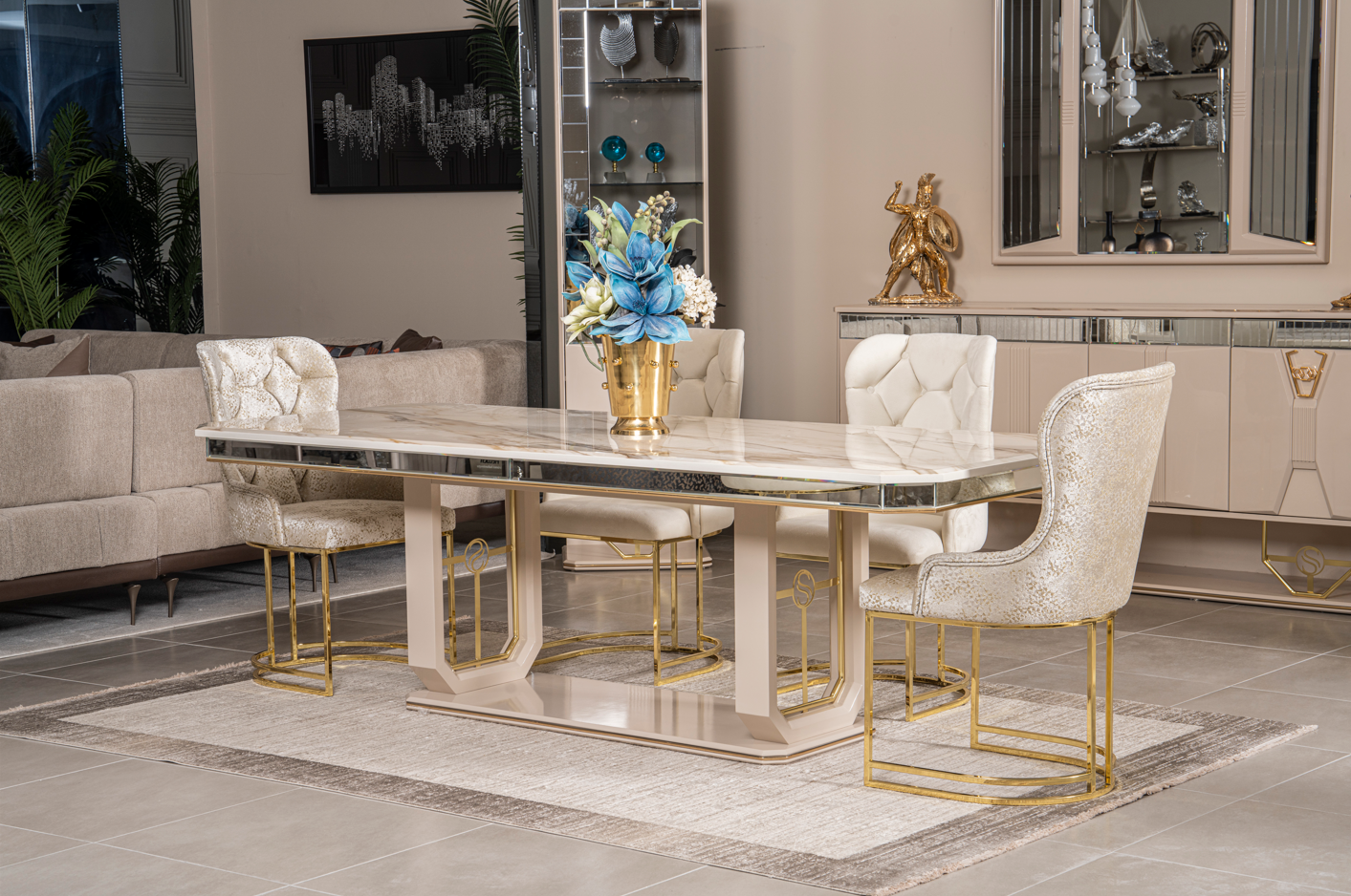 Masa living pentru 8 persoane 240x100x77 cm COD257