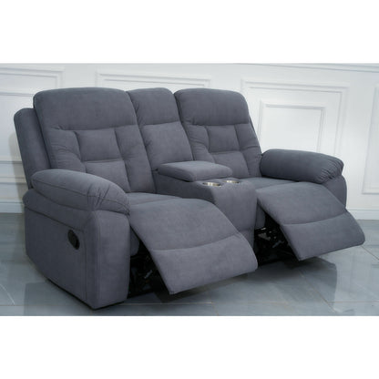 SET RECLINER 3-1-1, CANAPEA 3L - 214X97X95 CM, 2 FOTOLII 98X97X95 CM, GRI