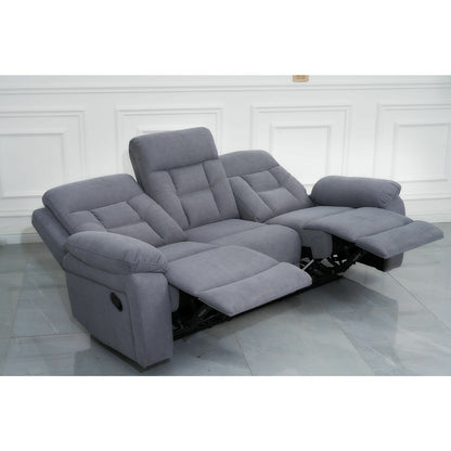 SET RECLINER 3-1-1, CANAPEA 3L - 214X97X95 CM, 2 FOTOLII 98X97X95 CM, GRI