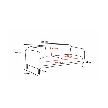 Canapea 210x95x90 h cm