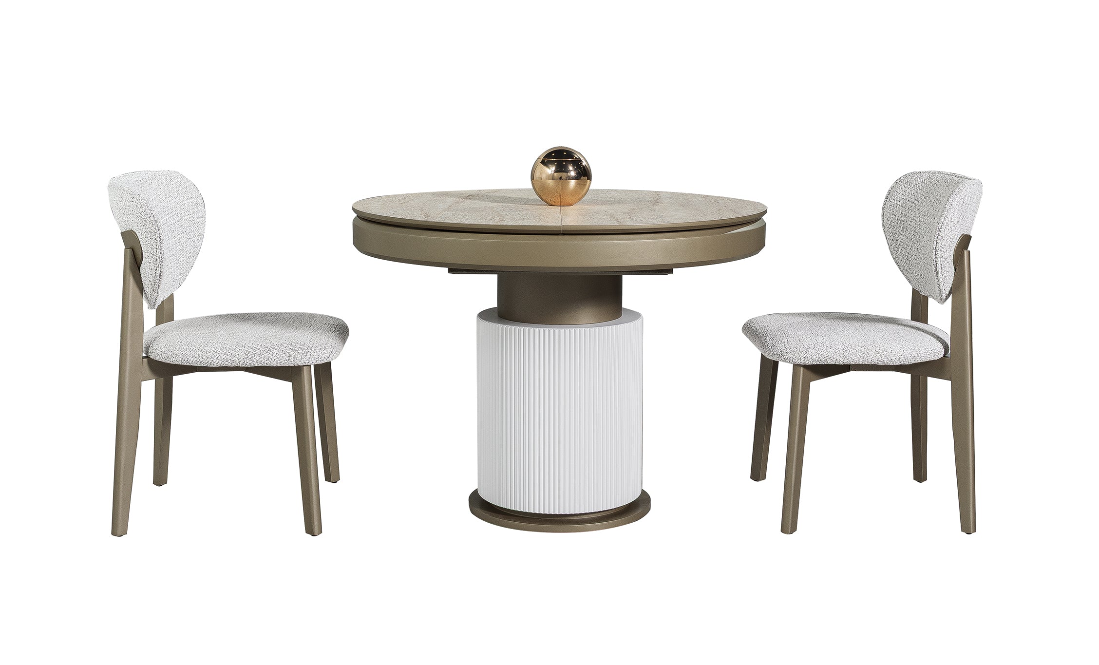 Masa rotunda extensibila 100x77h cm (se extinde la 133 cm) COD302