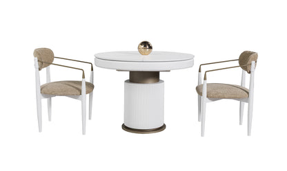 MASA302 rotunda extensibila 100x77h cm (se extinde la 133 cm)