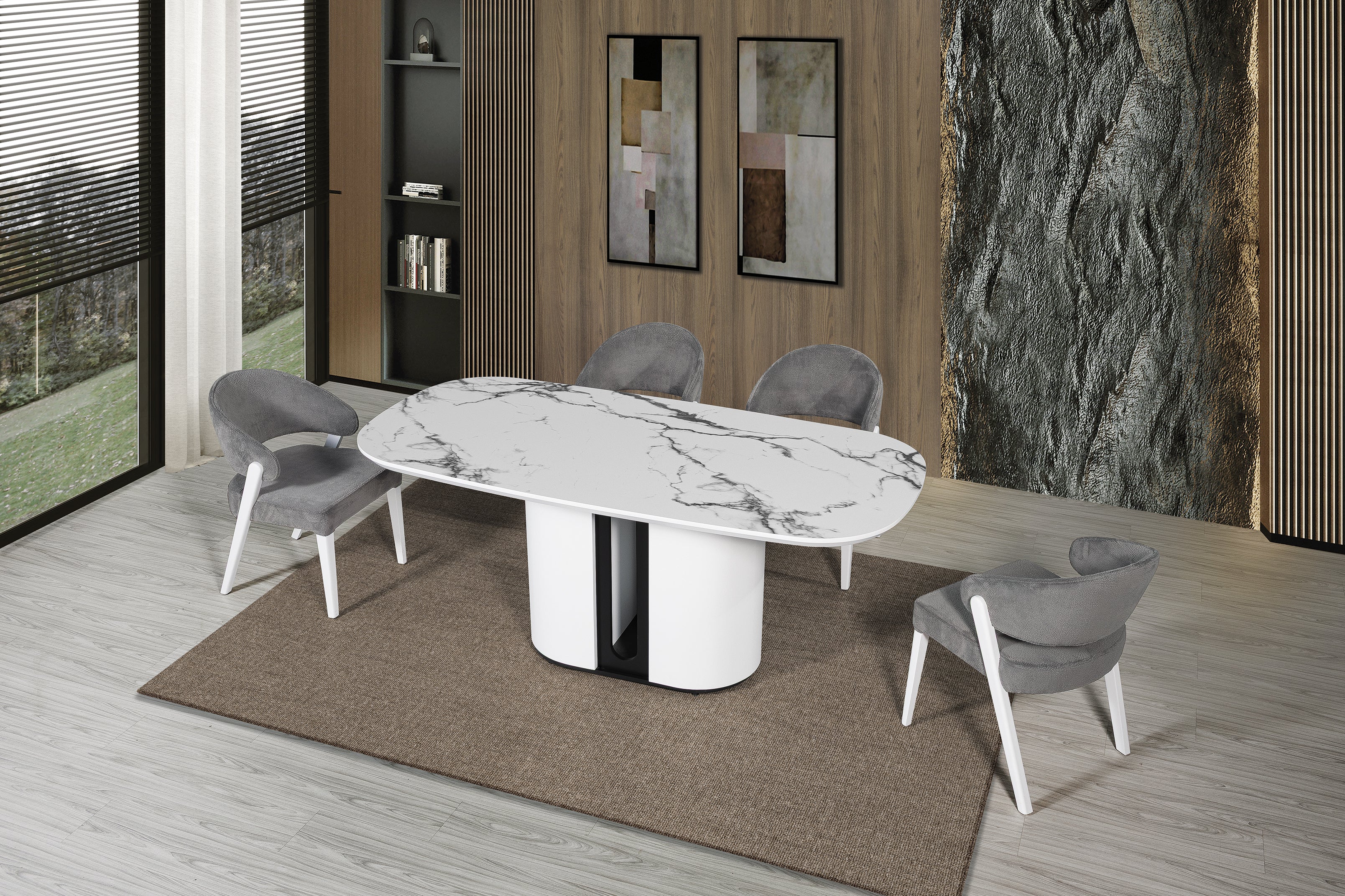 Masa living pentru 6 persoane 195x96x79h cm COD304