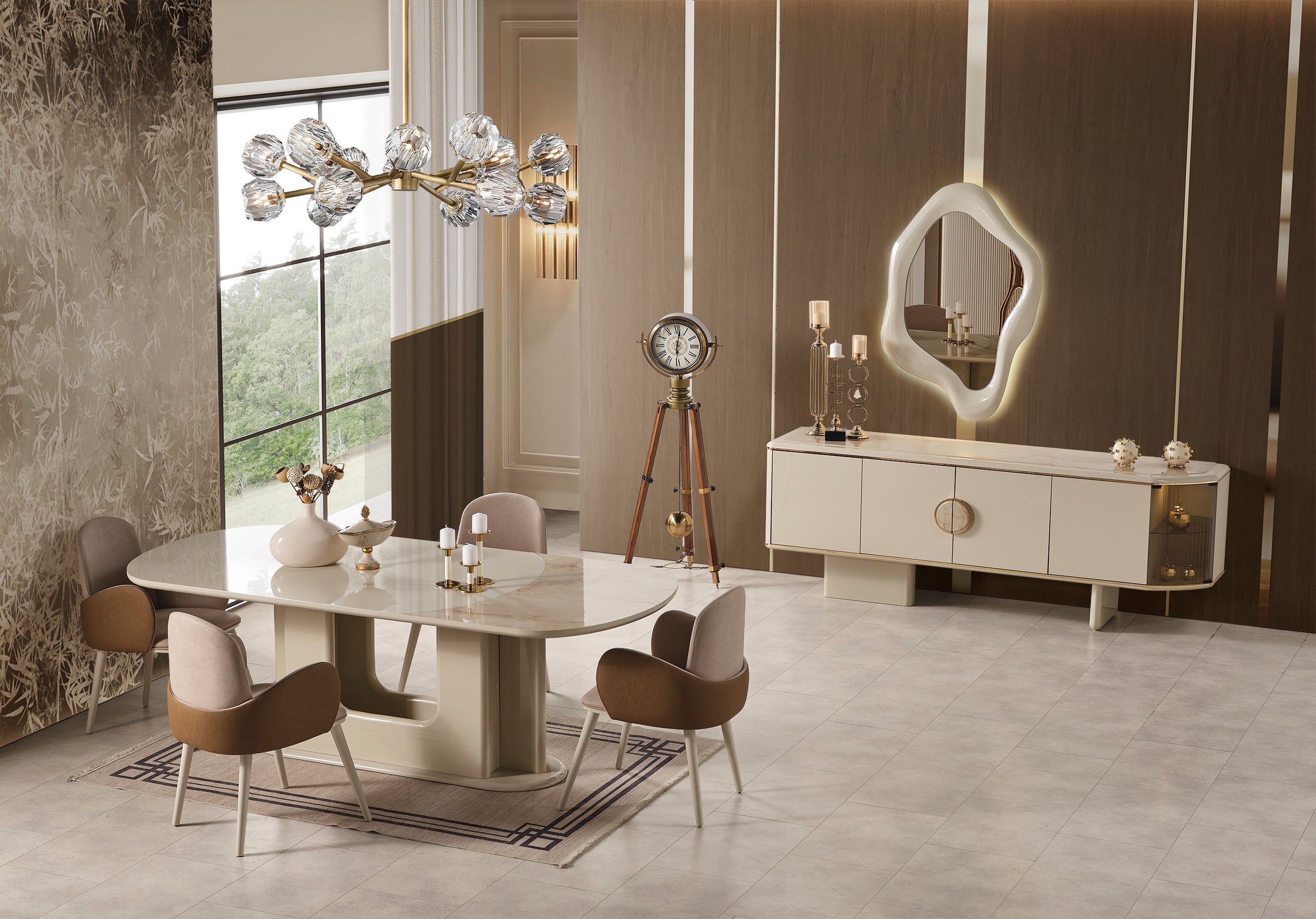 Masa living pentru 6 persoane 220x104x78 cm COD289