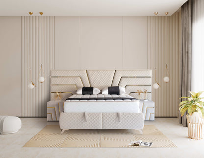 PAT091, Pat tapitat 180x200 cm, somiera dubla rabatabila cu pistoane si lazi depozitare