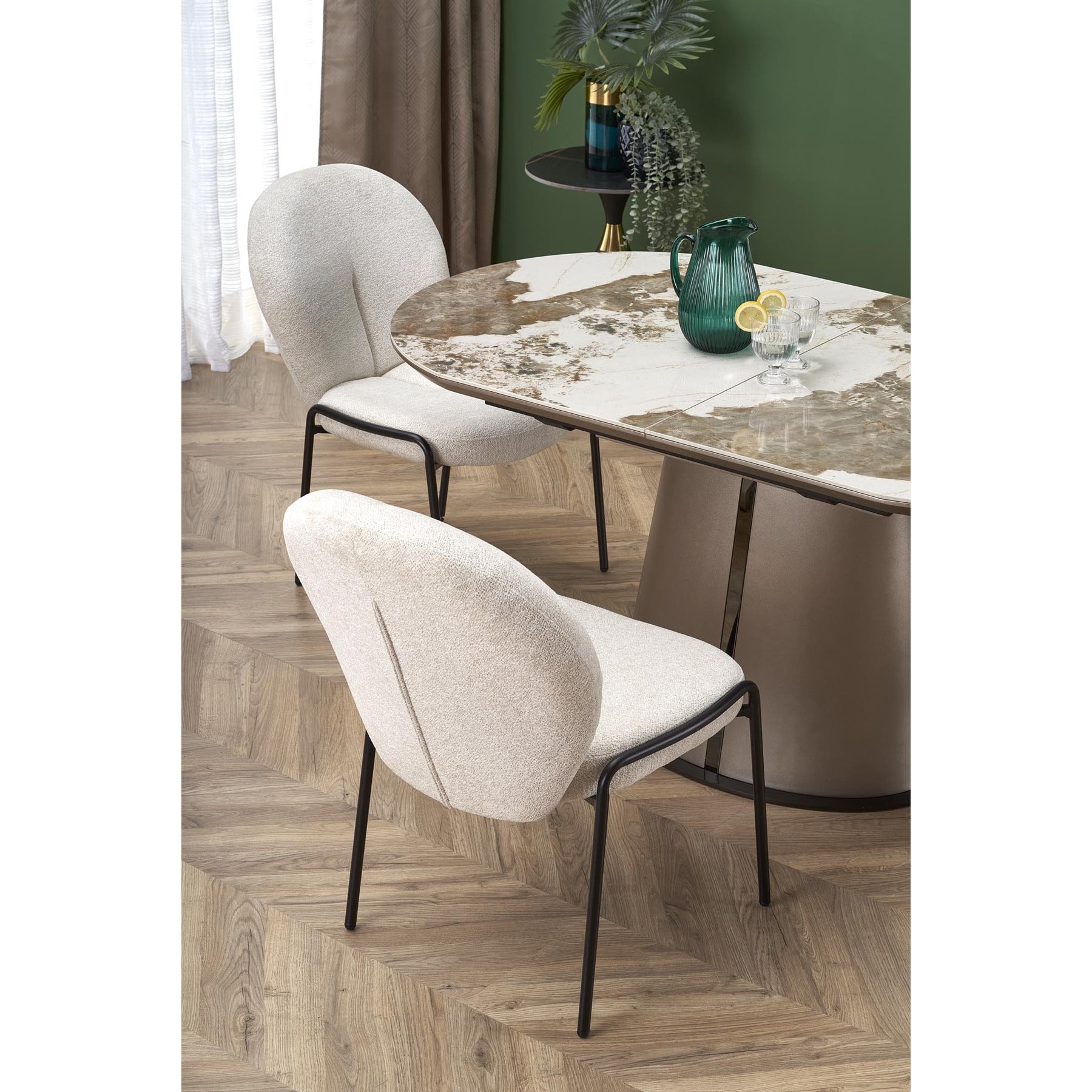 Masa extensibila pentru 6 persoane 200X90X76 CM, CAPPUCCINO/BEIGE COD182